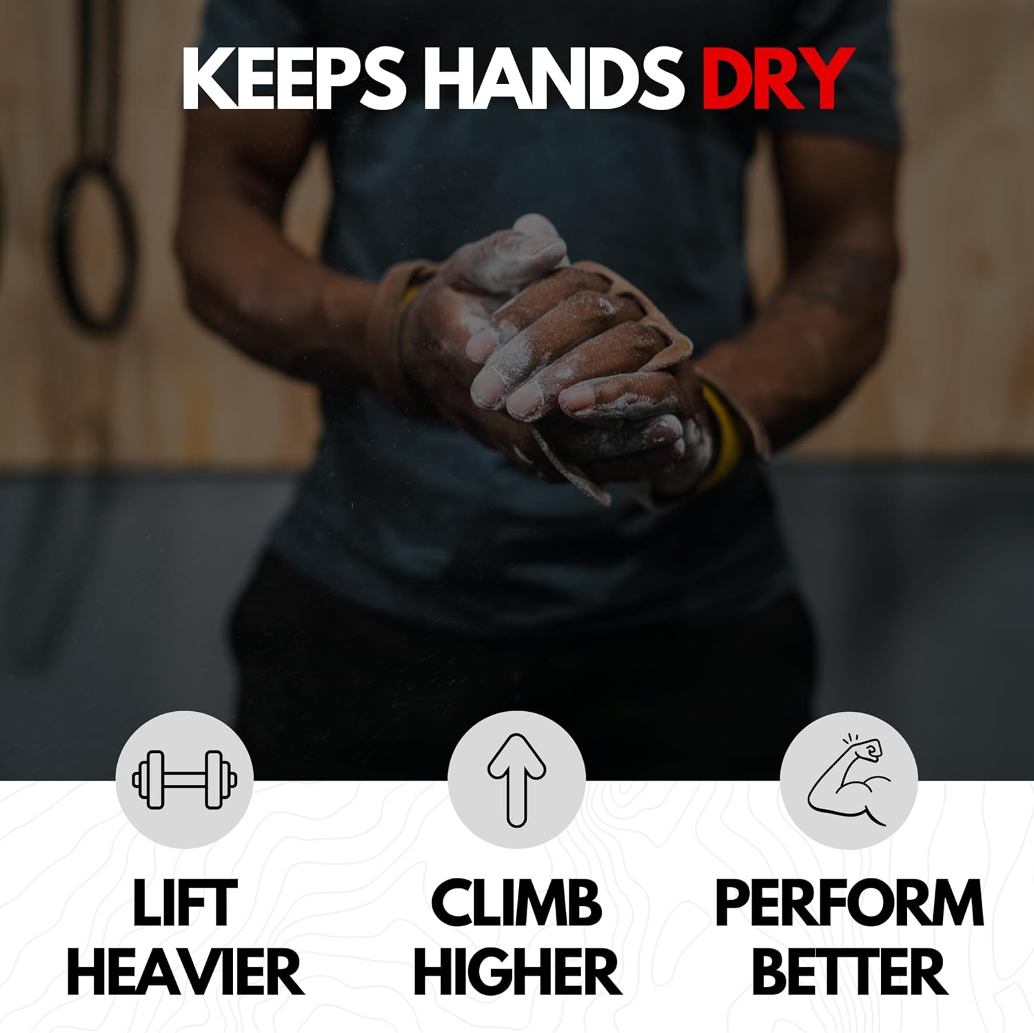Gym Chalk - Chalk Powder for Climbing, Lifting, Gymnastics & More | Pure Magnesium Carbonate Hand Chalk Powder