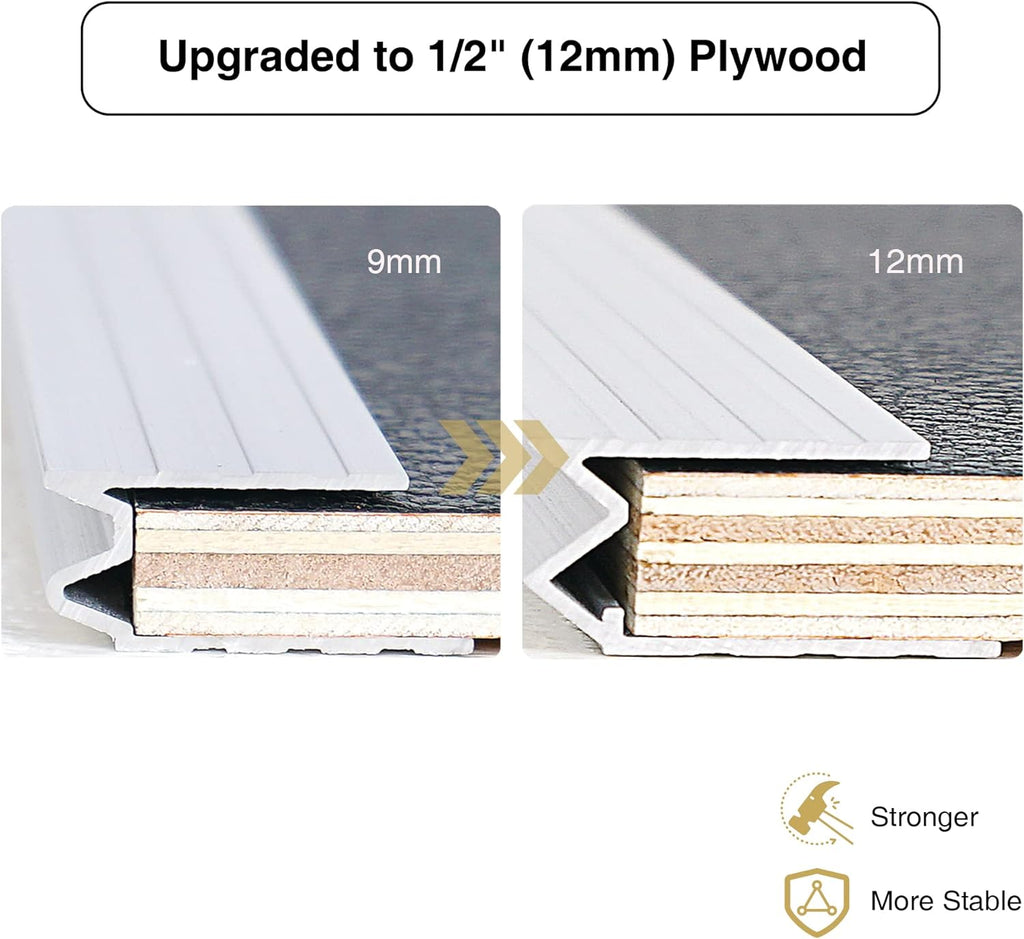 Enhanced 1/2" (12mm) Plywood 12U PA DJ Rack/Road Case with 11U Slant Mixer Top, 20’’ Rackable Depth, DJ Work Table