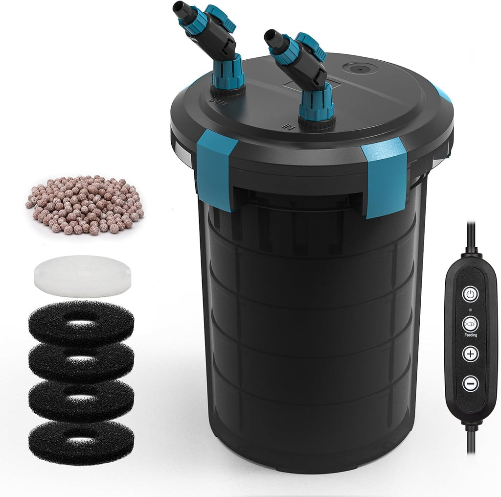 Self-Priming Aquarium Canister Filter with Controller, 900 L/H