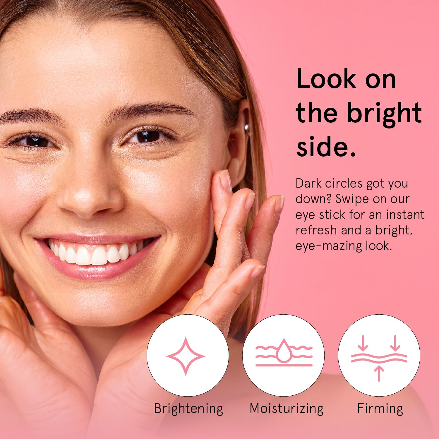 Under Eye Brightener Balm Stick - Travel Essentials | Caffeine Eye Cream for Dark Circles, Puffiness- Vegan