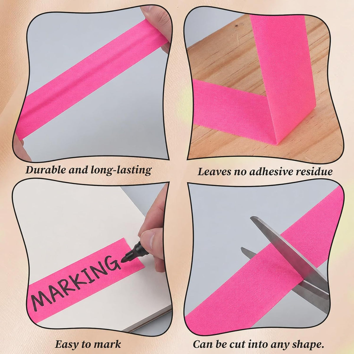 33 Feet Neon Hot Pink Gaffer Tape Pink Electrical Tape