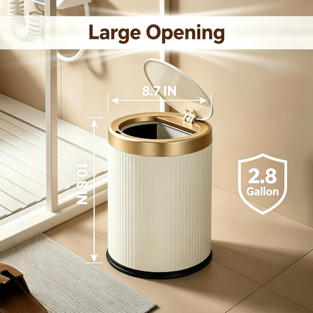 Bathroom Trash Can with Lid, Automatic Motion Sensor Trash Can