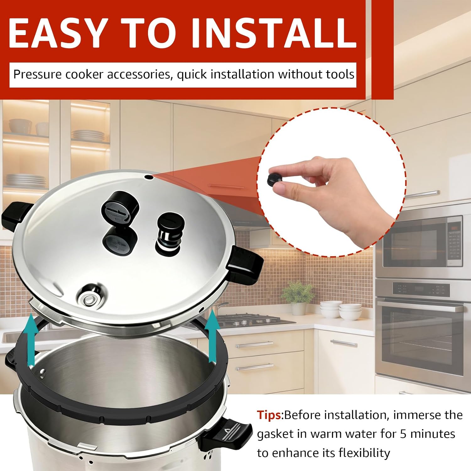 09985 Pressure Canner Sealing Ring Set for Presto 16 18 23 Quart Cooker