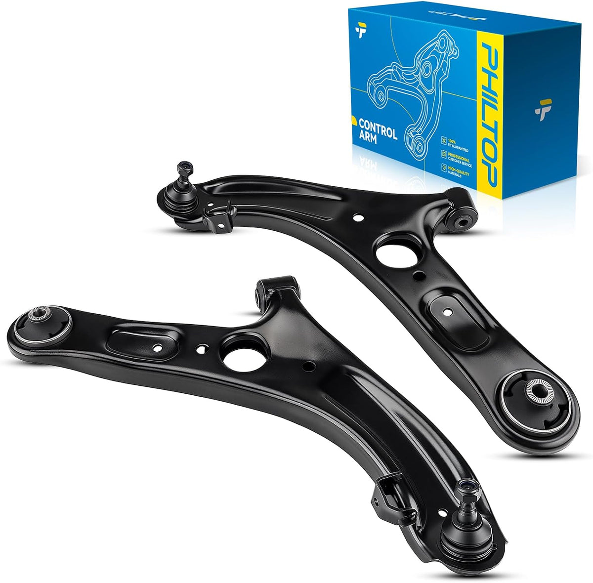 PHILTOP 2Pcs Front Lower Control Arms Set for 2011-2016 Hyundai Elantra