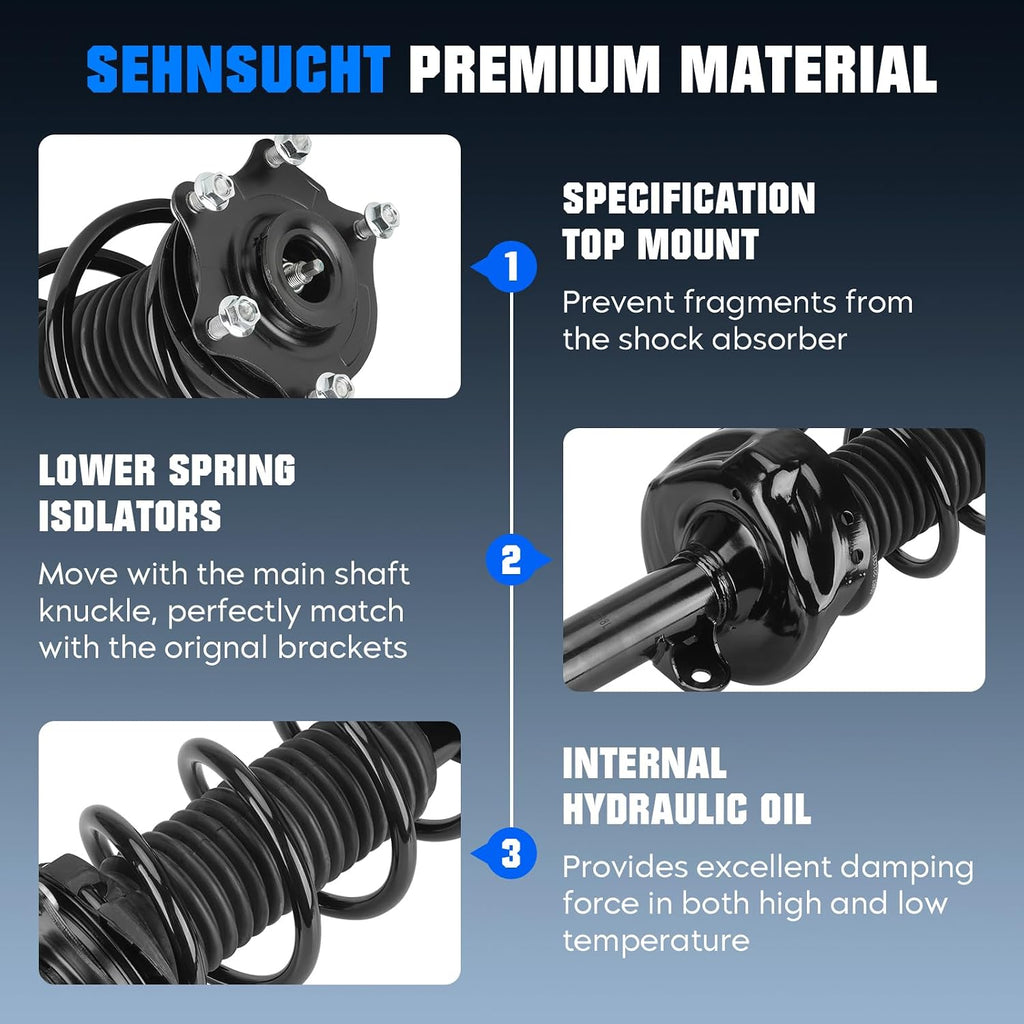 Front Strut Assembly for Honda CR-V 2007-2011, for EX/EX-L/LX, 2PCS