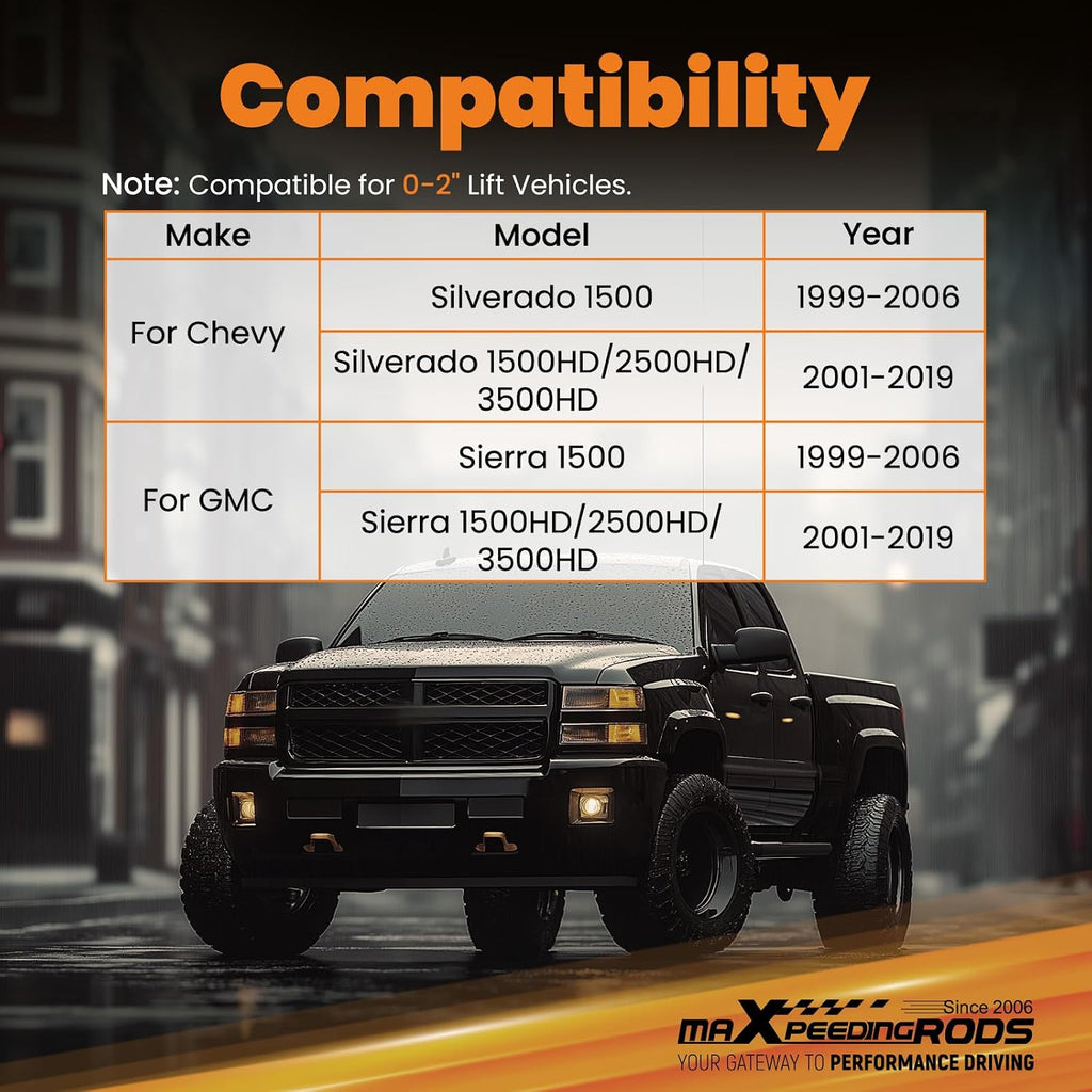 maXpeedingrods 0-2” Sway Bar End Links for 1999-2019 Chevy/GMC 2500HD