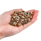 80Pcs M6x10mm Hex Nut Inserts Wood Threaded Fastener for Furniture