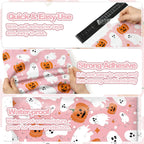 100Pcs Halloween Poly Mailers 14.5 x 19 Inch Pink Ghost Pumpkin Packaging Bags Large Self Seal Mailing Envelope Bags
