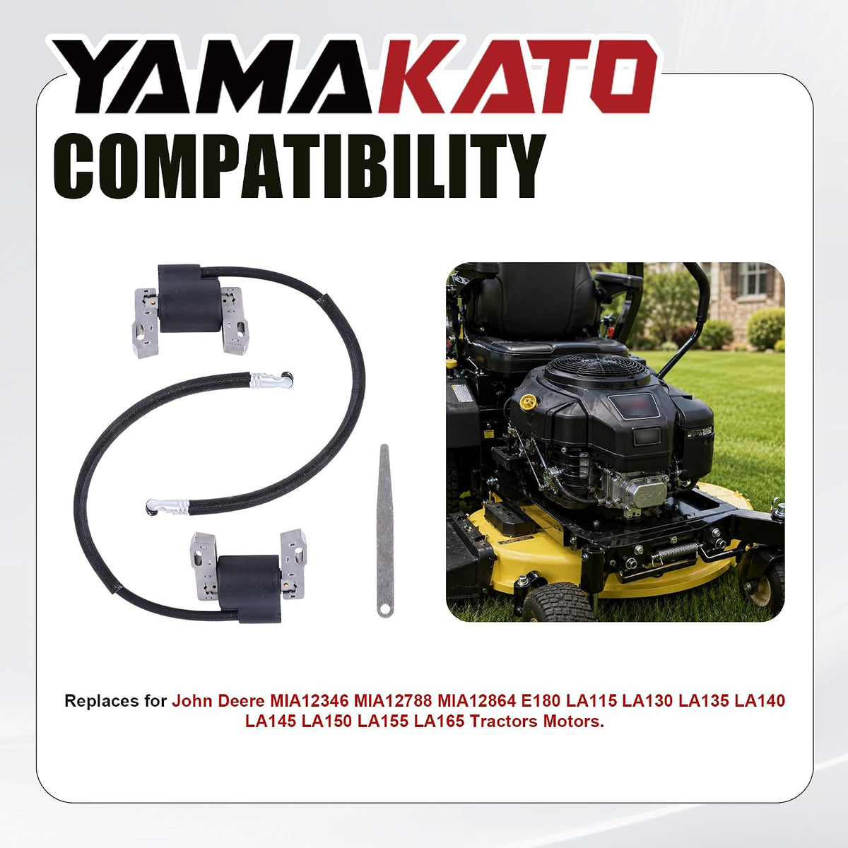 YAMAKATO 592846 799651 Ignition coil for Briggs & Stratton V-Twin Lawnmover