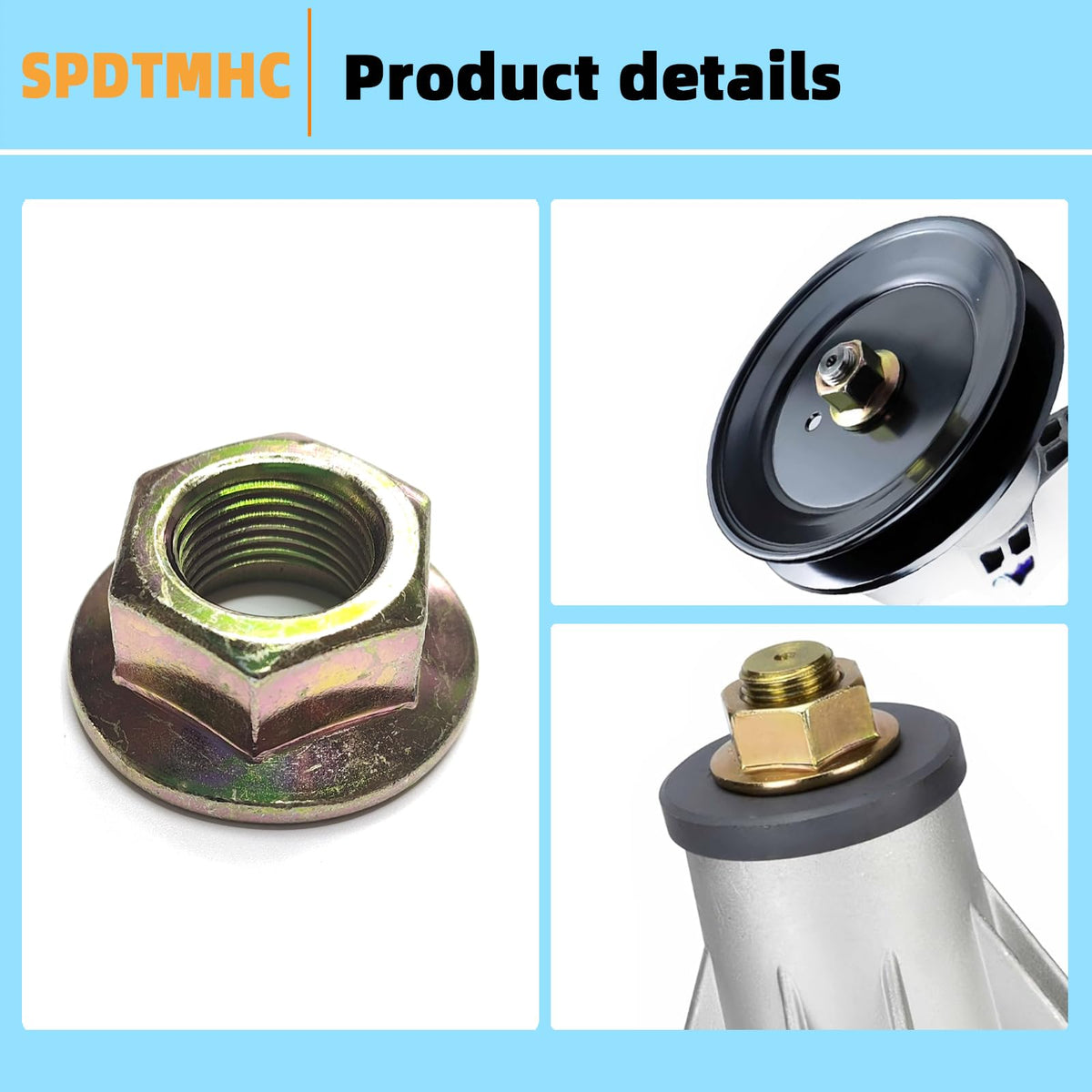 Spdtmhc Hex Flanged Spindle Blade Nuts 5/8"-18 Thread