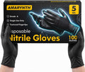 Nitrile Disposable Gloves, Food Grade, 5 Mil, Large 100 Count