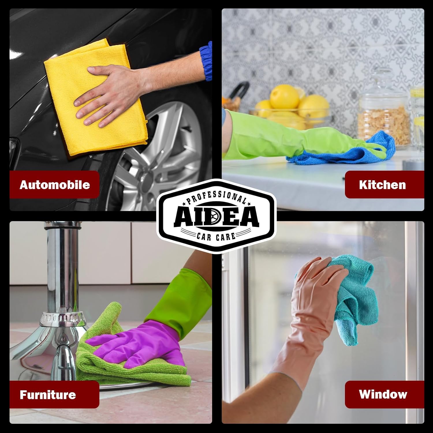 Microfiber Cleaning Cloth, 50PK, Microfiber Towels for Cars, Premium Wash Cloths, Dusting Cloth Cleaning Rags