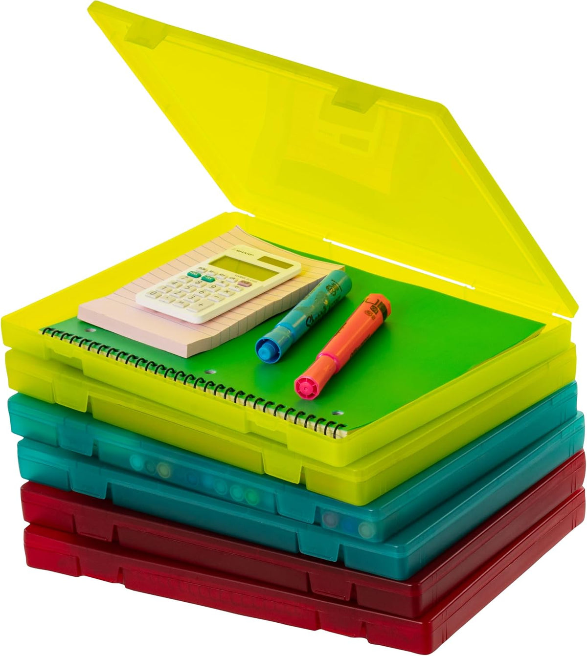 File Box |Made in USA| Fits 8.5"x11" A4 Paper, (6-Pack) - Multi
