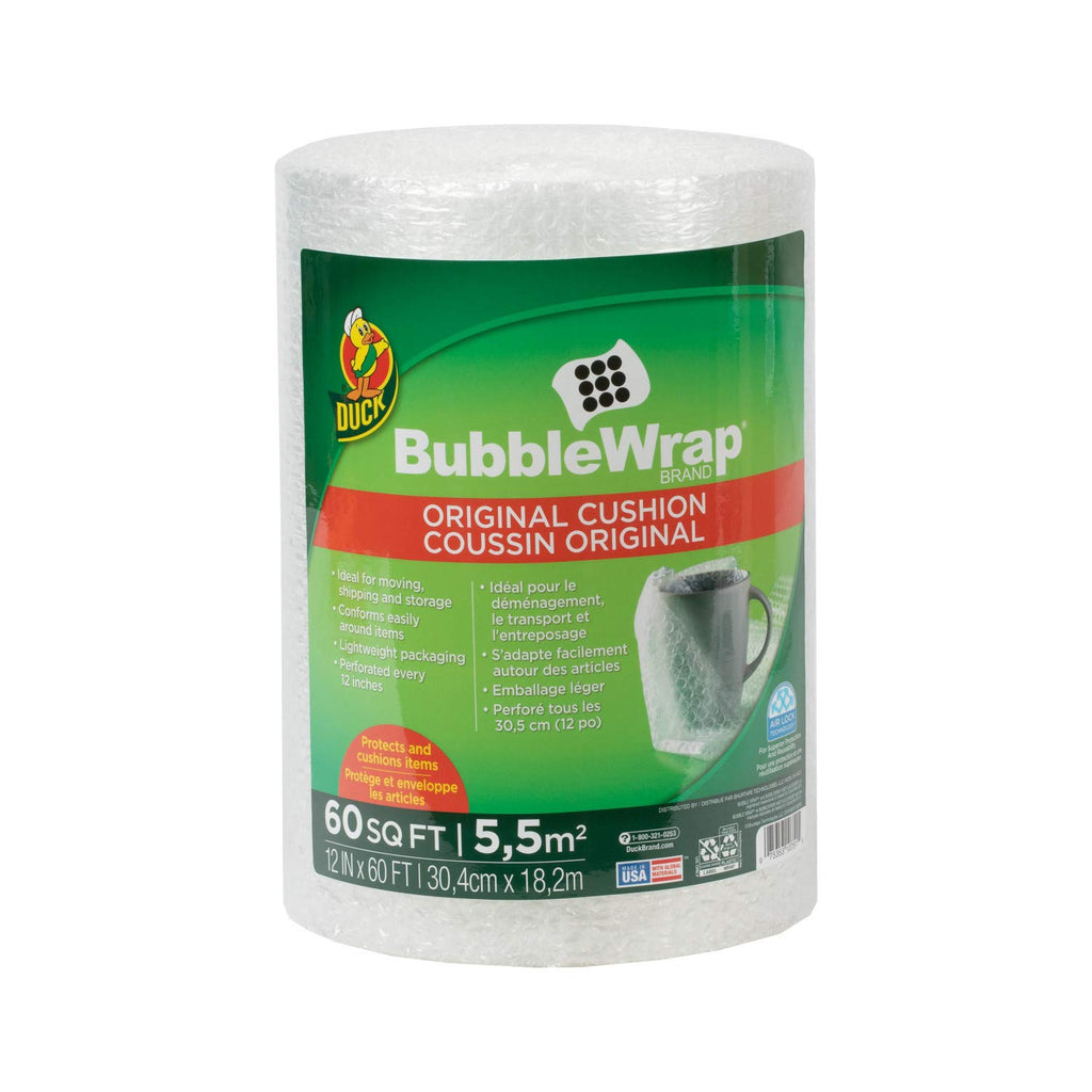 Brand Bubble Wrap Roll, Original Bubble Cushioning, 12" x 60', Perforated Every 12" (287007)