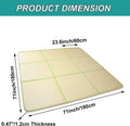 Large Japanese Tatami Mat 71x 71in Large Summer Breathable Sleeping Mat Foldable Rattan Floor Mat Non-Slip Memory