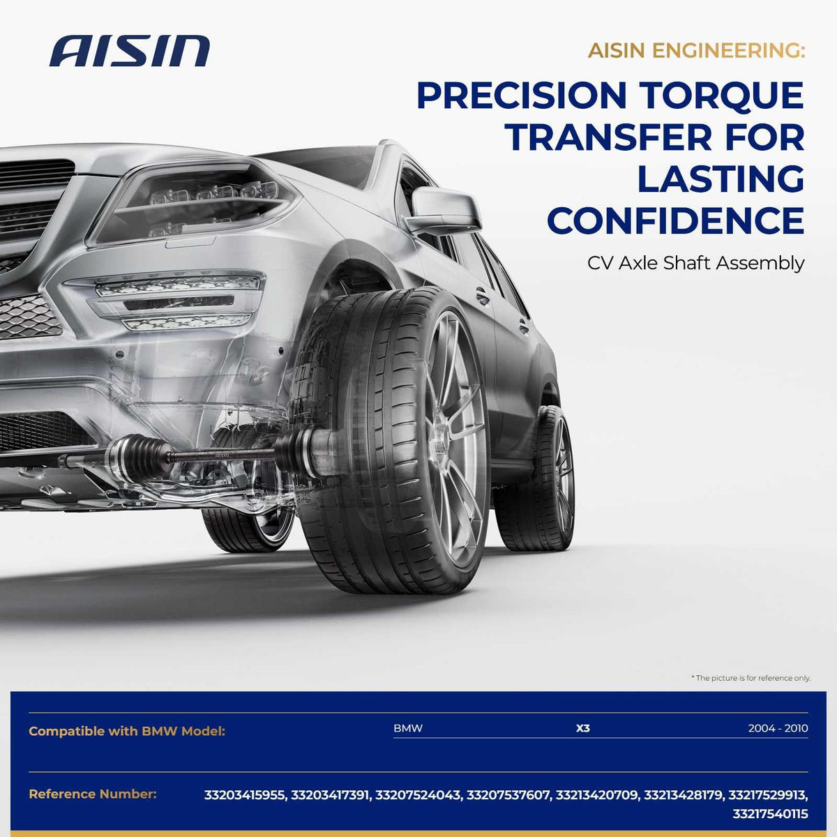 AISIN AFTERMARKET CVABM-00068 Rear Left CV Axle Assembly