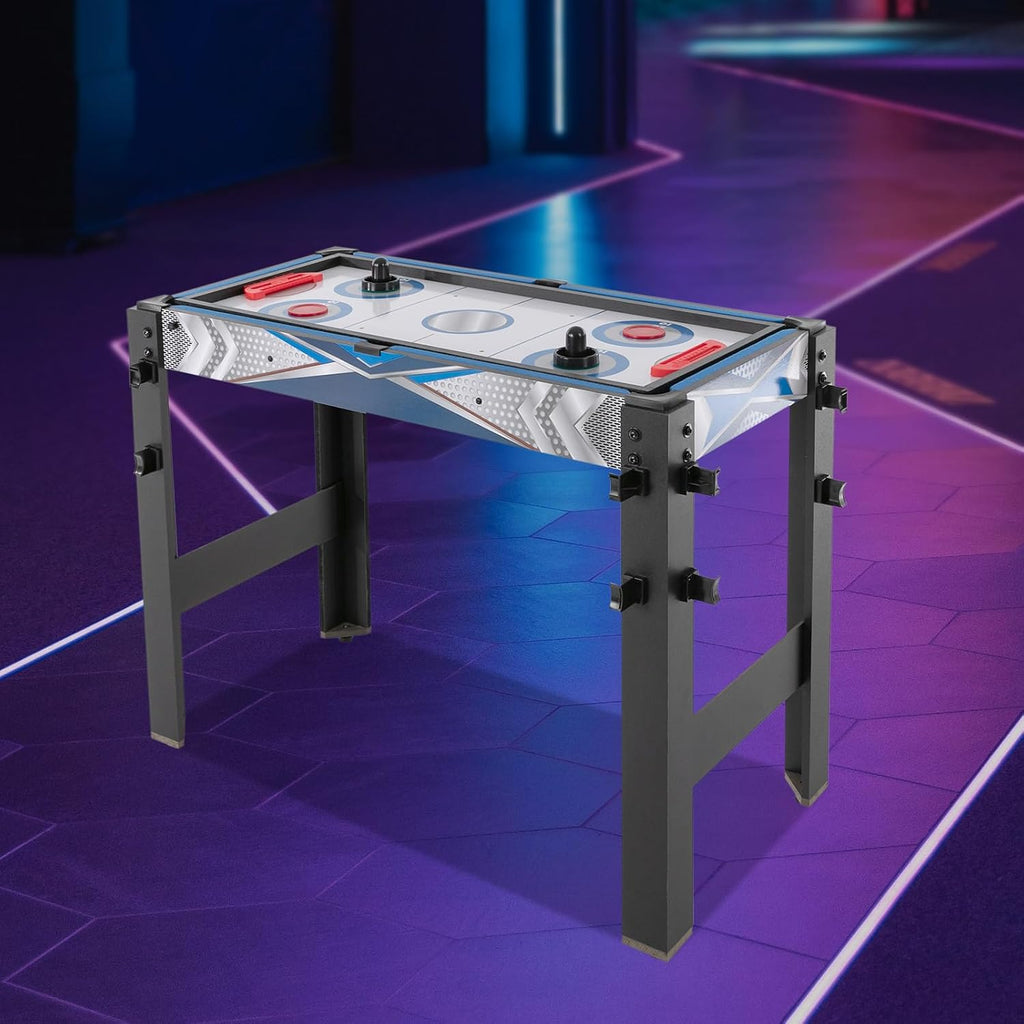 5 in 1 Multi Combo Game Table, 2.4Ft H x 3Ft W Folding Multi Game Table Set with Billiards, Air Hockey, Ping