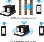 16 Wireless Buzzers Pager System Set with Vibration and Flashing Black