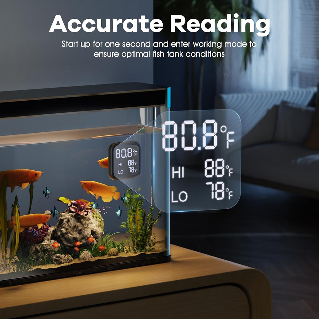 Aquarium Thermometer, Smart Digital Fish Tank Thermometer