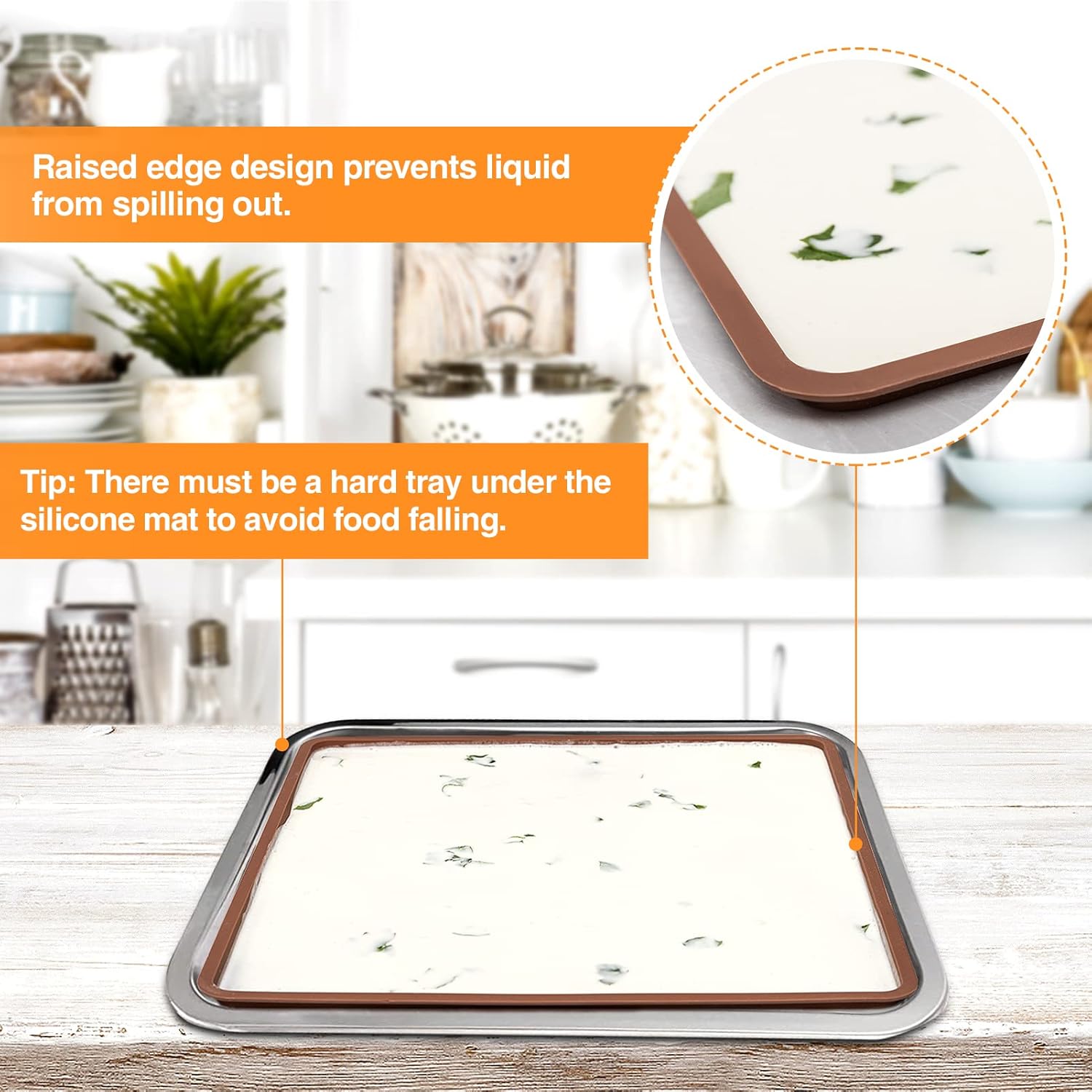 4 Silicone Dehydrator Mats & 6 Mesh Dehydrator Sheets | Reusable Non-stick Tray Liner with Edge, Compatible with