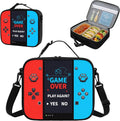 Game Console Insulated Lunch Bag lonchera for Teen Boys Girls Kids, Reusable Large Capacity Gamer Lunch Box with name