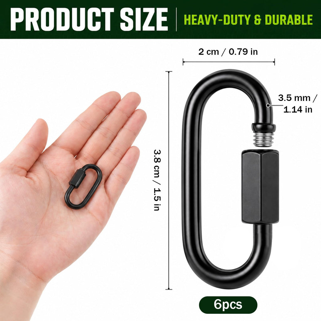 6 Pack Chain Links Stainless Steel M3.5 Quick Link Chain Connector