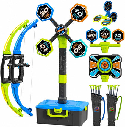 3 In 1 Bow and Arrow for Kids, Indoor Outdoor LED Light Up Archery Set Gift | Kids Bow and Arrow Set, 2 Pack LED