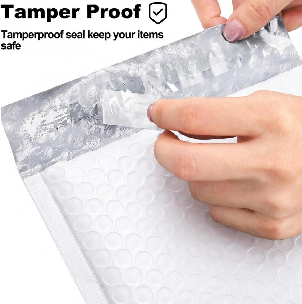100 Pack Bubble Mailers 6x10", Usable Size 6x9" Self Seal Padded Envelopes Opaque Poly Wrap Bubble Bags Waterproof