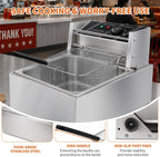 Deep Fryer with Basket for Restaurant Home Use