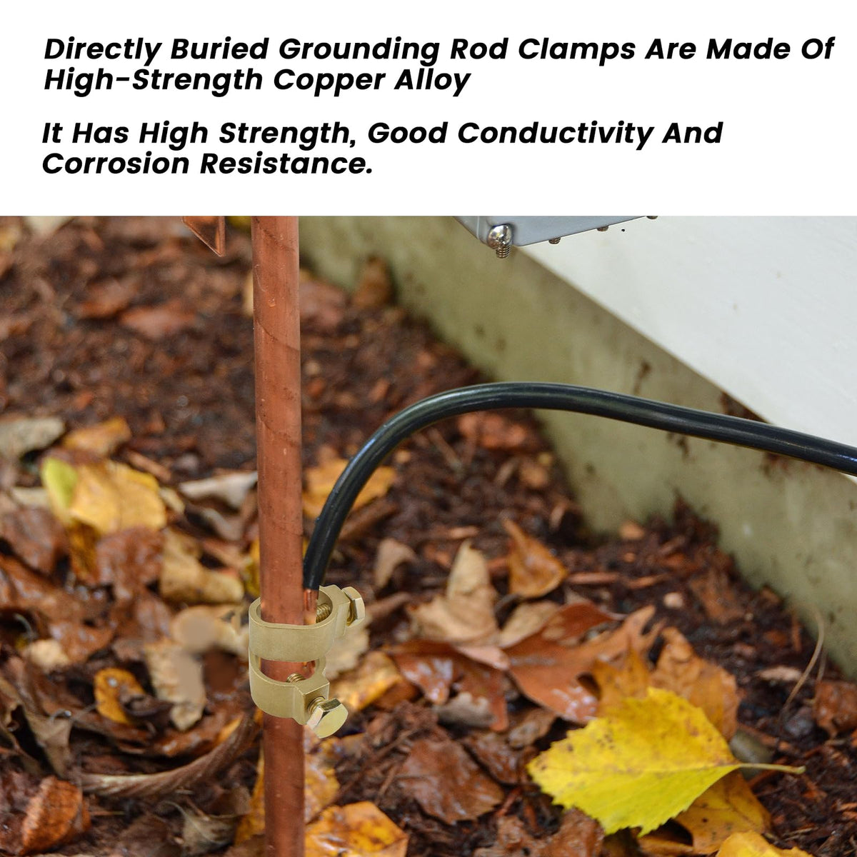 BaYiToo 2 Pcs Direct Burial Ground Rod Clamp
