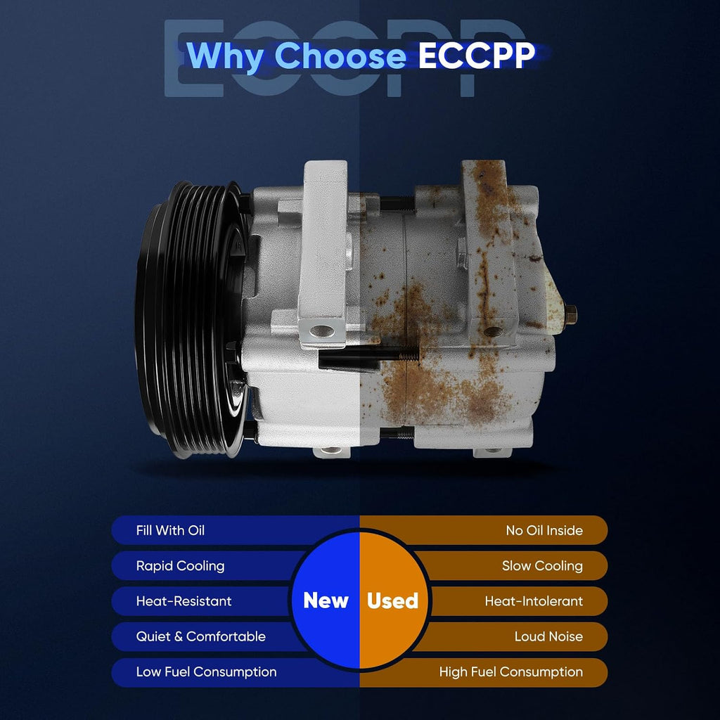 ECCPP AC Compressor for Ford for F-150 for F-250 for F-350 4.9L 1990-1995