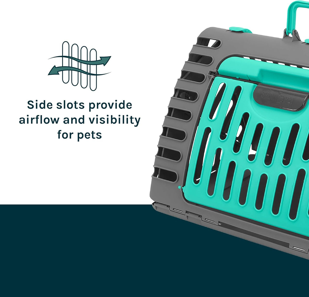 SportPet X-Large Hard-Sided Travel Cat Carrier - Cat Carrier with Patented Wide Side-Opening Door, Foldable Portable