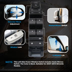 AITKEN Driver Side Power Window Switch with Folding Mirror for Chevy GMC