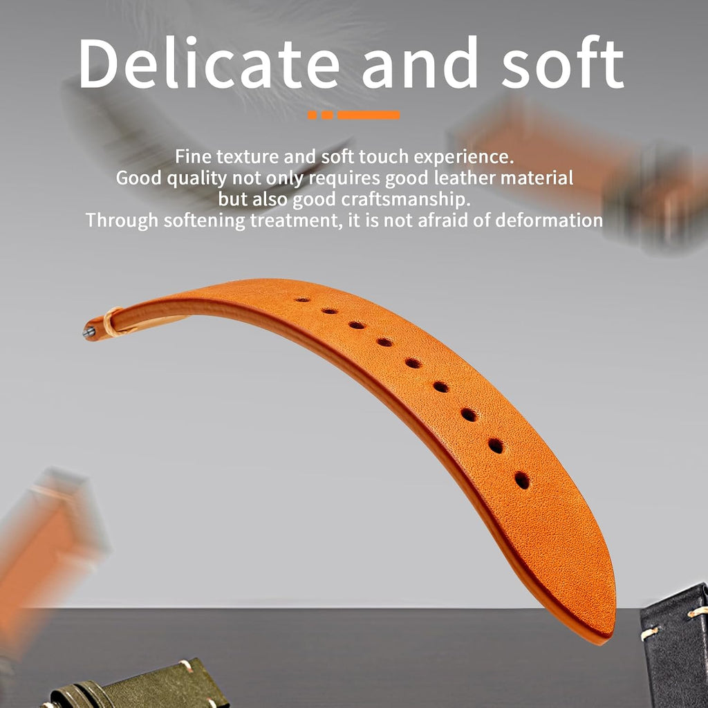 Quick Release Watch Band,Vintage Vegetable tanned leather Straps 18mm 19mm 20mm 21mm 22mm 24mm Replacement Bracelet