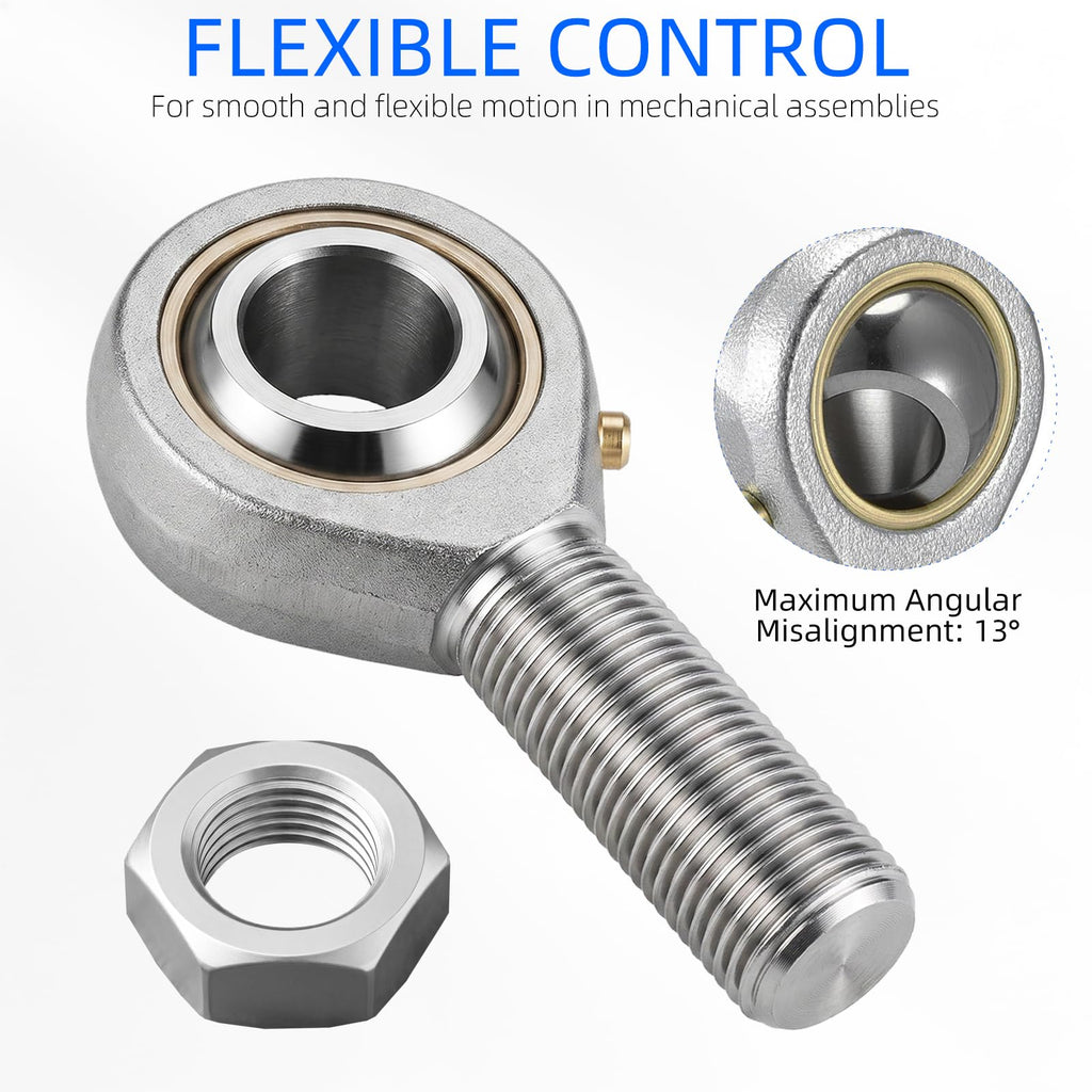 YIFUOK POSB4 Rod End Bearing 1/4" Bore 1/4-28 Right Hand Thread