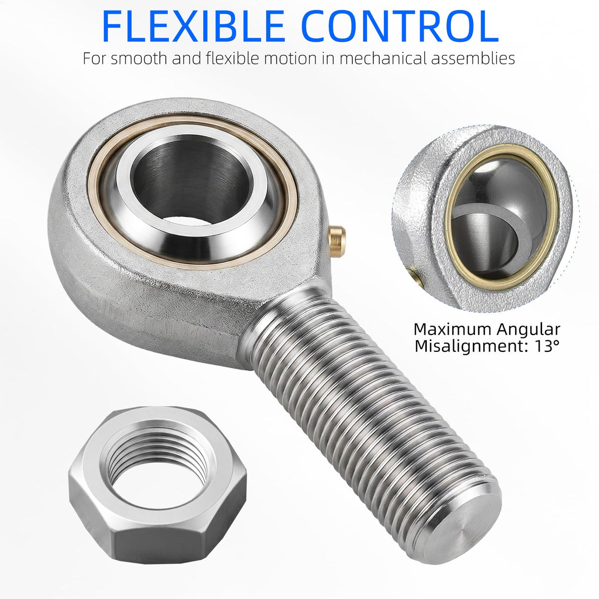 YIFUOK POSB4 Rod End Bearing 1/4" Bore 1/4-28 Right Hand Thread