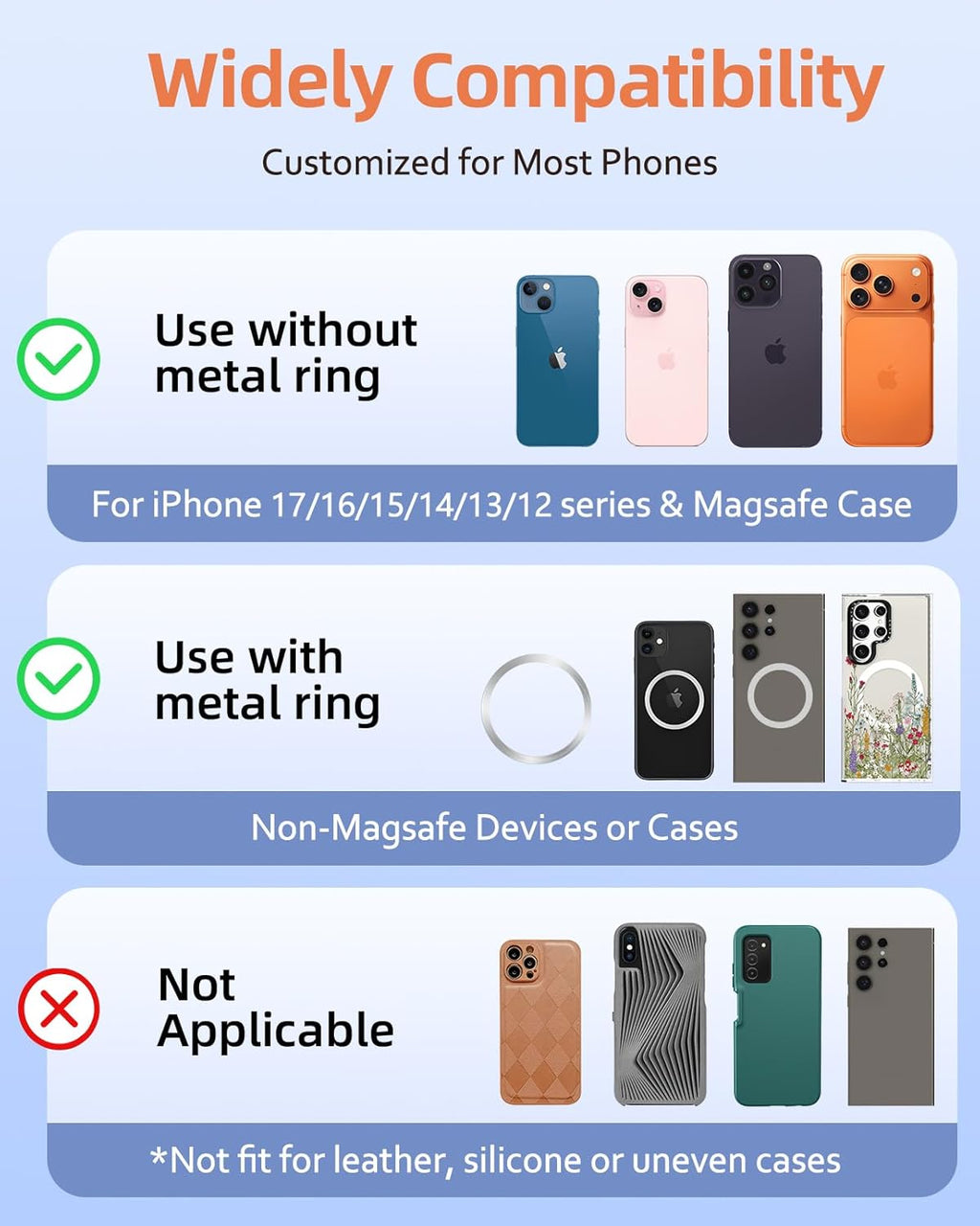 Magnetic Phone Grip - Compatible with MagSafe Phone Grip Ring Stand for iPhone 17/16/15/14/13/12 Series Dogs Dog