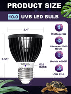 LED UVB Light for Reptiles, 5 Watts, 10.0 UVB