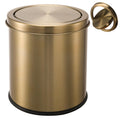 Gold Bathroom Trash Can with Lid | 5L Garbage Can | Small Trash Can