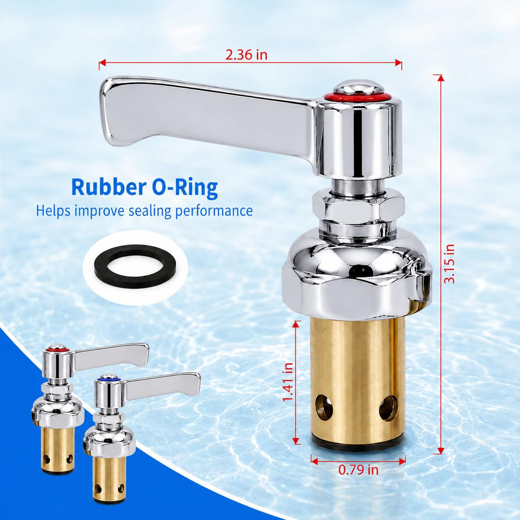 VISELTIS Hot & Cold Spindle Assembly Replacement for T&S Brass Faucets