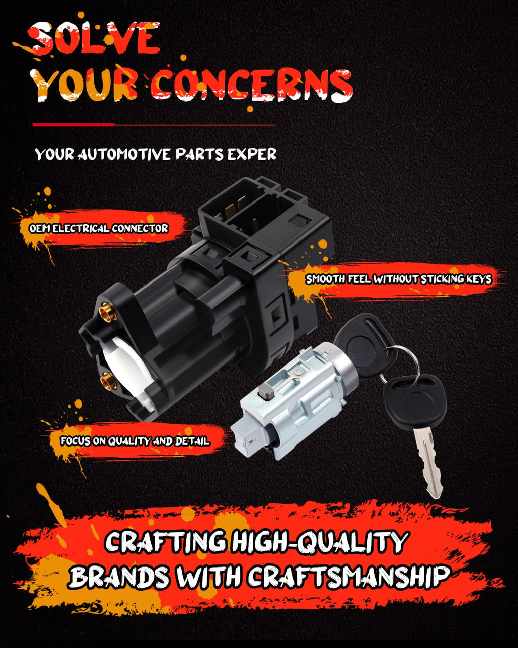 cciyu Ignition Lock Cylinder and Starter Switch Replacement 12458191