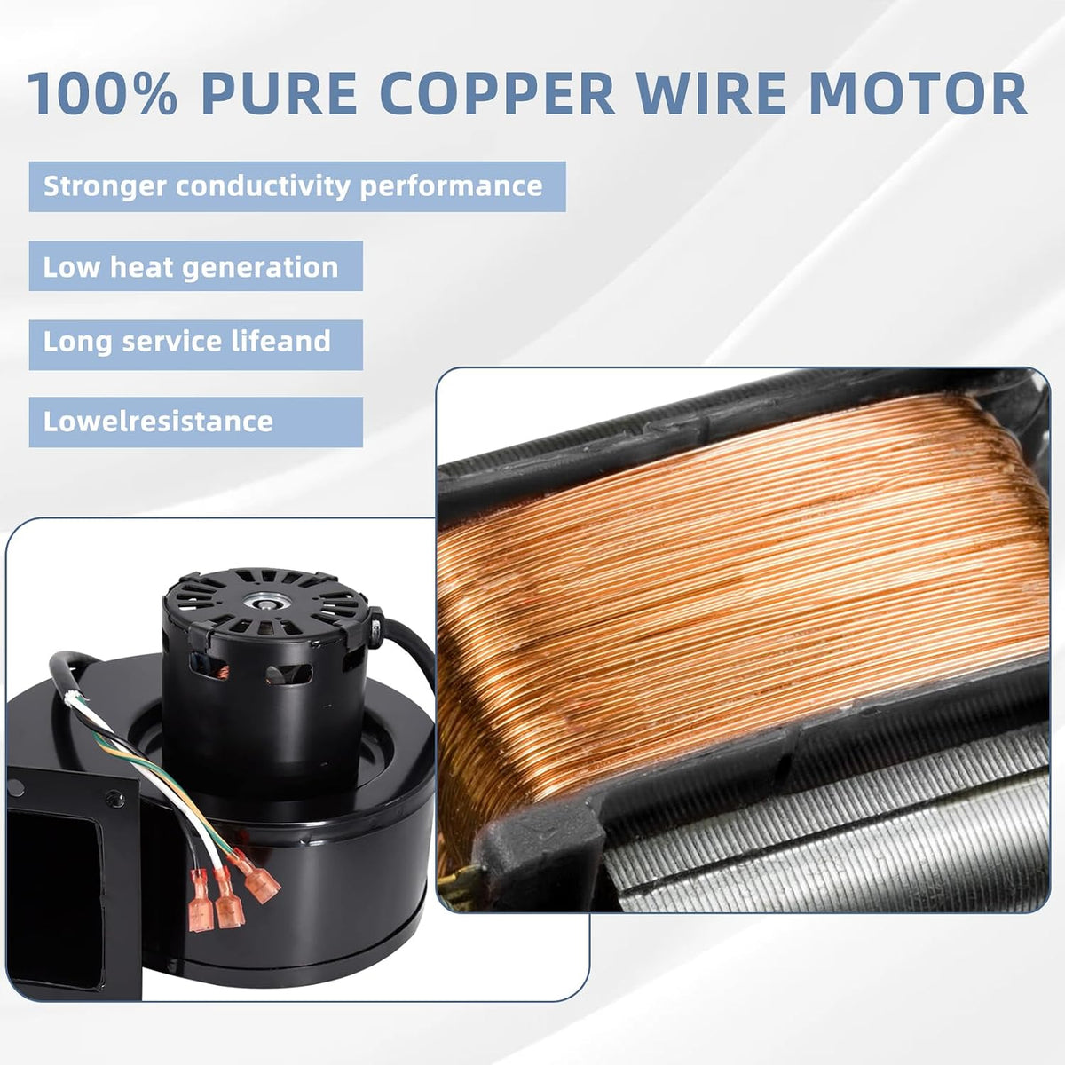 Criditpid Rectangular Blower Fan Motor Replacement for Dayton 2C647, 2C647A, 2C647B, 2C647D, 2C647E.