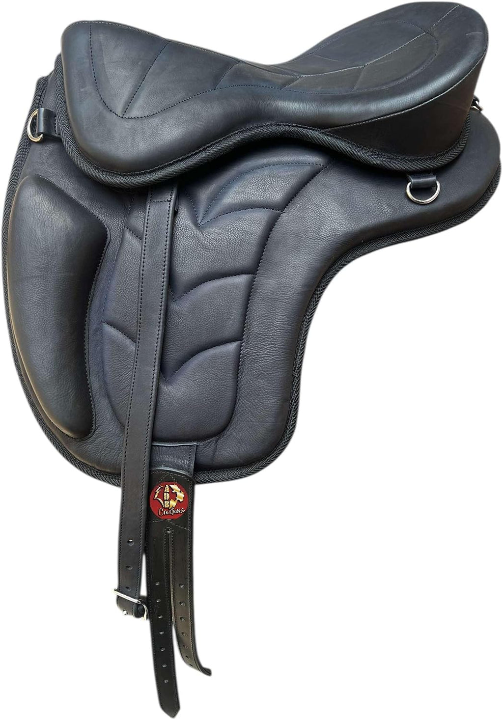 Freemax Treeless Western Endurance Saddle, Lightweight Synthetic Horse Saddle with Soft Long Flap, Comfortable
