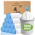 4 Gallon 1000 Count Drawstring White Unscented Trash Bags Small