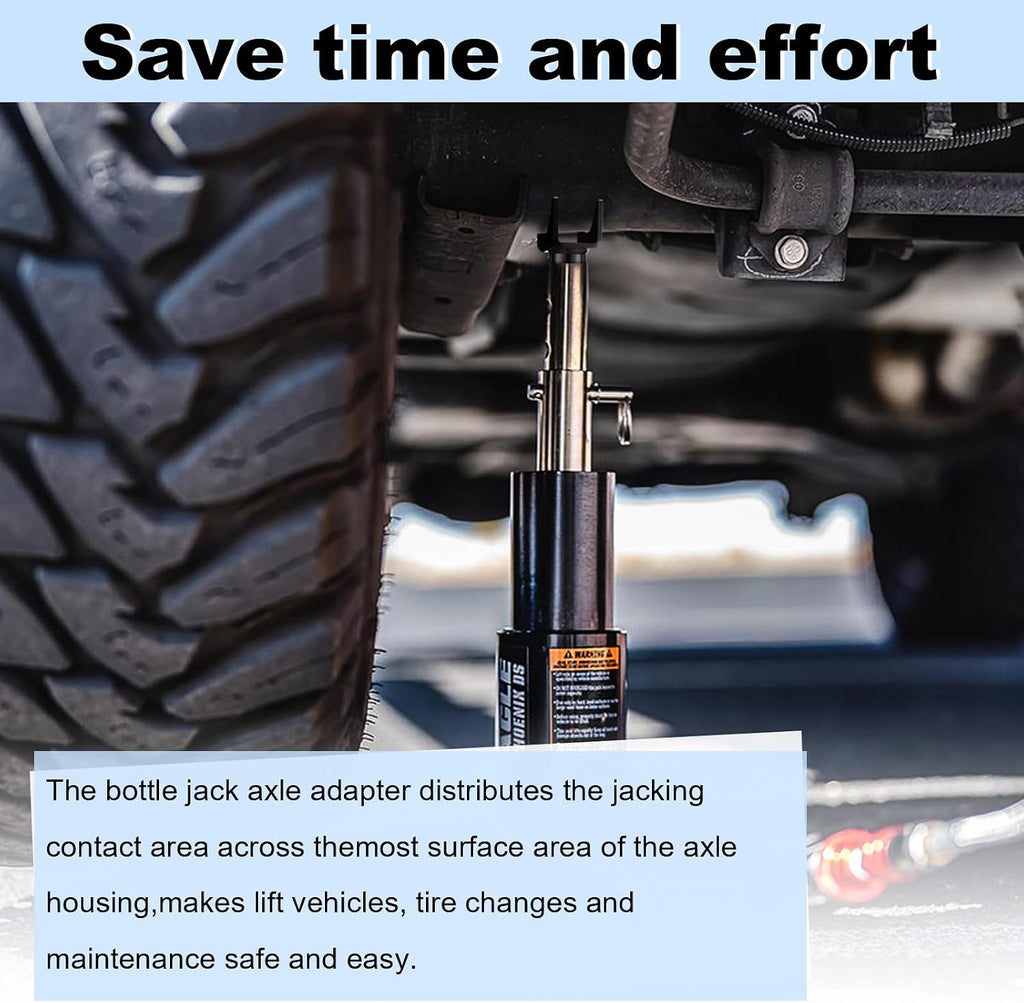 Bottle Jack Adapter Lifting Saddle for 2" 3" 4" Round Axle Tube 2" Square Axle Tube, Bottle Jack Adapter Axle Saddle