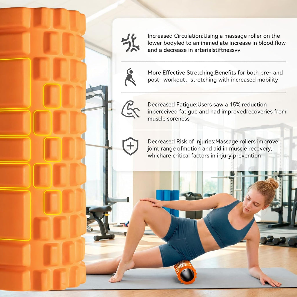High-Density Foam Roller for Exercise and Recovery, 13 Inches