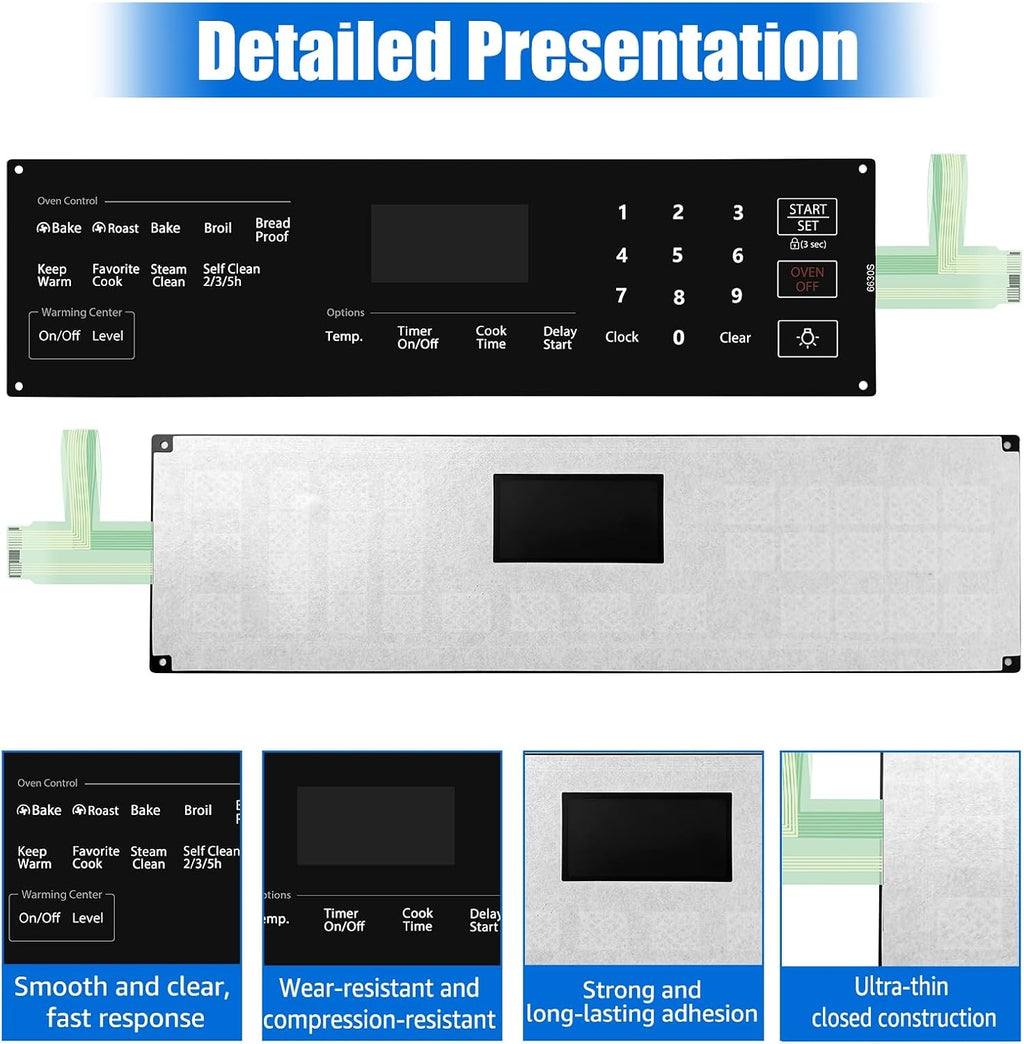DG96-00674A Range Membrane Switch Keypad Replace for Samsung Oven