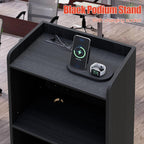 Podium Stand - Portable Podium Stand with 4 Rolling Wheels, Pulpits for Churches with Adjustable Shelf, Hostess