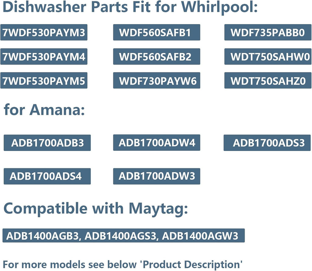 WPW10498900 Dishwasher Middle Center Spray Arm Fit for Whirlpool Amana