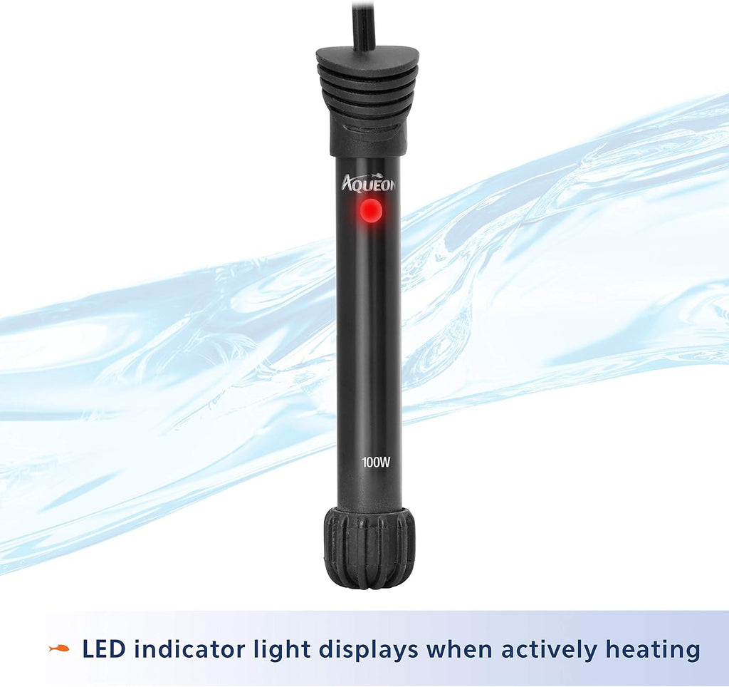 Aquarium Fish Tank Heater, Preset, Up to 30 Gallons, 100 Watts
